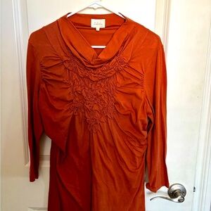 Deletta Rust Orange Top